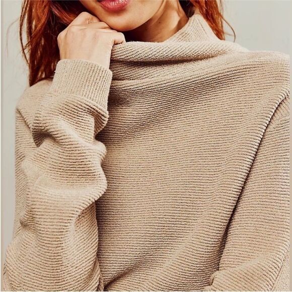 Free People Ottoman Mock-neck Pullover S - Picture 9 of 9